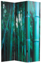 Double Sided Bamboo Tree Canvas Room Divider - Fabric Room Dividers