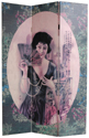 Double Sided Shanghai Ladies Canvas Room Divider - Fabric Room Dividers
