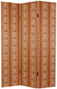 Double Sided Leopard and Tiger Canvas Room Divider - Fabric Room Dividers