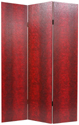 Faux Leather Red Snakeskin Room Divider - Fabric Room Dividers