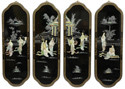 Eight Ladies Curved Wall Plaques - Clearance Sale