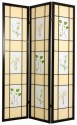 6 ft. Tall Herbal Floral Shoji Screen - Shoji Screens