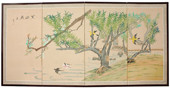 Birds in the Garden 1 - Japanese Silk Screens
