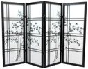 4 ft. Tall Double Cross Bamboo Tree Shoji Screen - 