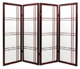 4 ft. Tall Double Cross Shoji Screen - 