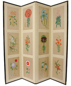 12 Small Flowers 6 ft. Tall Room Divider - 