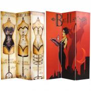 6 ft. Tall Mannequin and Singer Canvas Room Divider - More Details