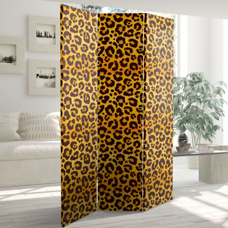 RoomDividers.com: 6 ft. Tall Double Sided Leopard Print Canvas