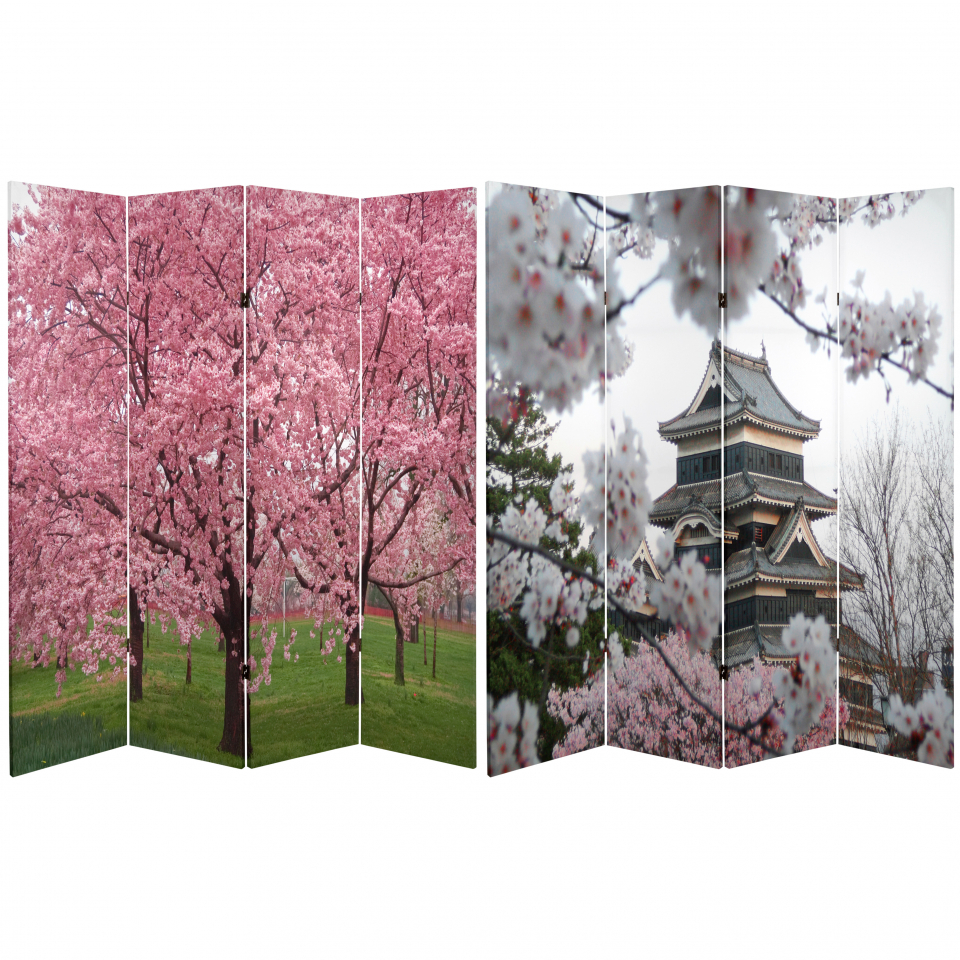 RoomDividers.com: 6 ft. Tall Double Sided Cherry Blossoms Room Divider