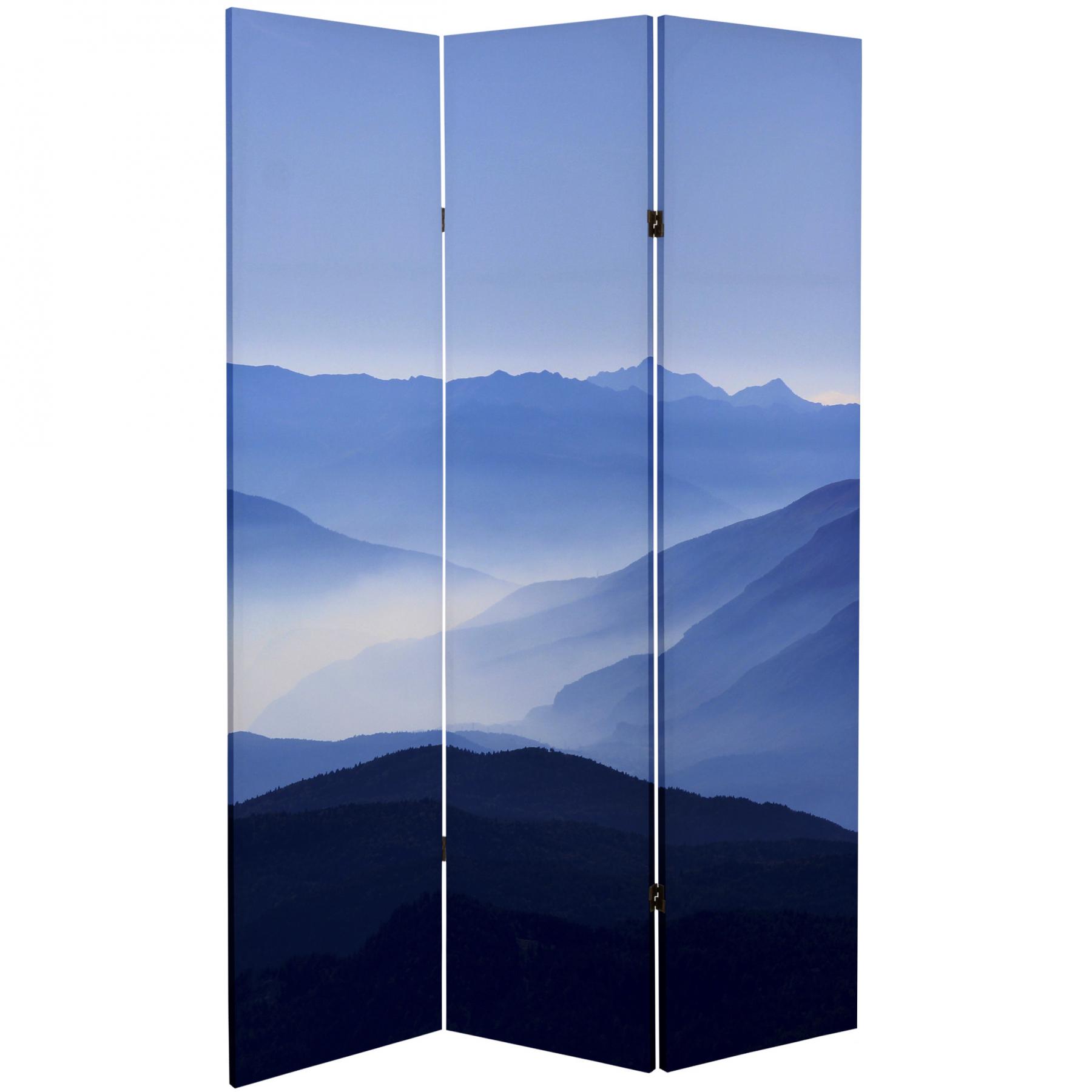 6 ft. Tall Double Sided Misty Mountain Canvas Room Divider ...